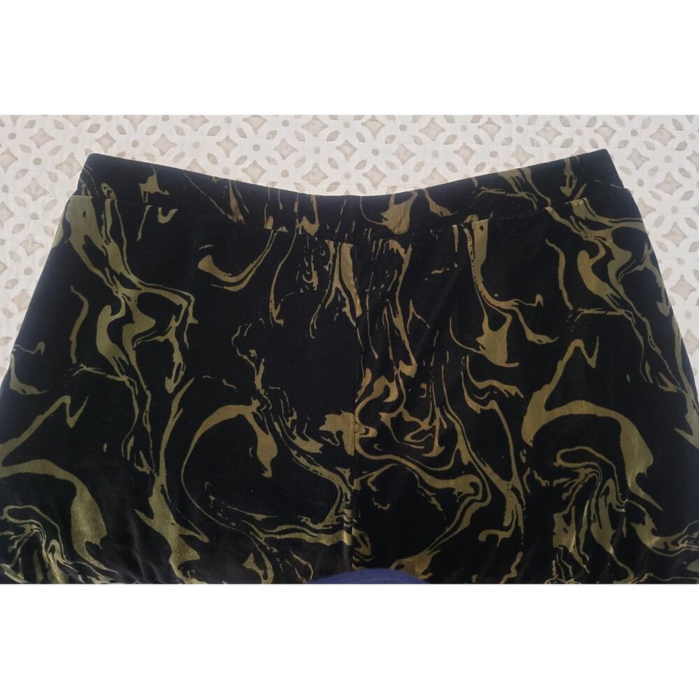 Carla Rockmore Petite 1X Loden Marble Velvet WideLeg Pant A710997 NWOT MSRP $100 - Picture 4 of 10
